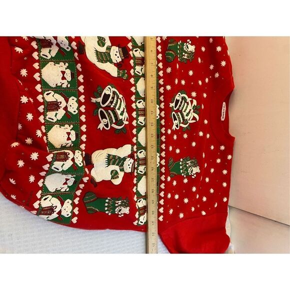 Nutcracker Puffy Sky Lite Fashion 1991 red Christmas sweatshirt Usa #63914 M - Picture 6 of 7